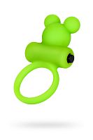 Кольцо эрекционное A-Toys by TOYFA, с вибро силикон, зеленое, ? 3,1 см