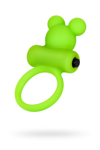Кольцо эрекционное A-Toys by TOYFA, с вибро силикон, зеленое, ? 3,1 см