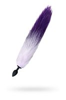 Втулка анальная "POPO" бело-фиолетовый хвост