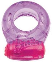 Кольцо эрекционное с вибрацией "Toyfa" гелевое фиолетовое
