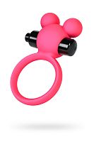 Кольцо эрекционное A-Toys by TOYFA, с вибро силикон, розовое, ? 3,1 см