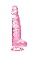 Фаллоимитатор реалистичный, TPE, розовый, 19 см